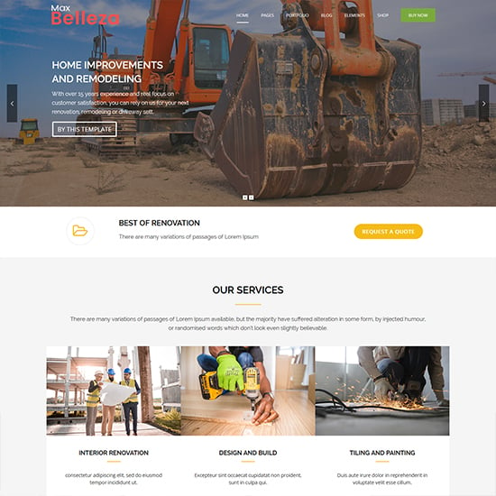 Construction Company Website Template 1