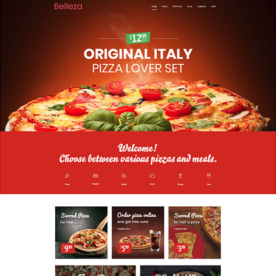 Pizza Shop Website Template